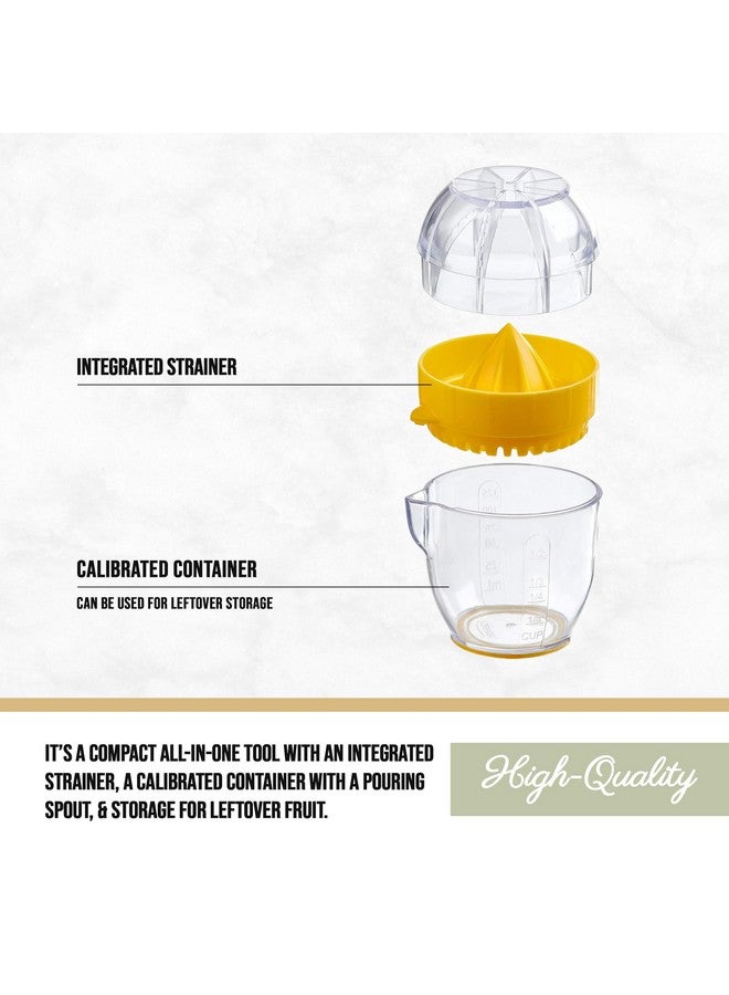 Trudeau Lemon Squeezer with Integrated Strainer - Compact Citrus Juicer with 1/2 Cup Capacity, Calibrated Container & Pouring Spout - BPA-Free & Dishwasher Safe - Original Trudeau Design - Image 3