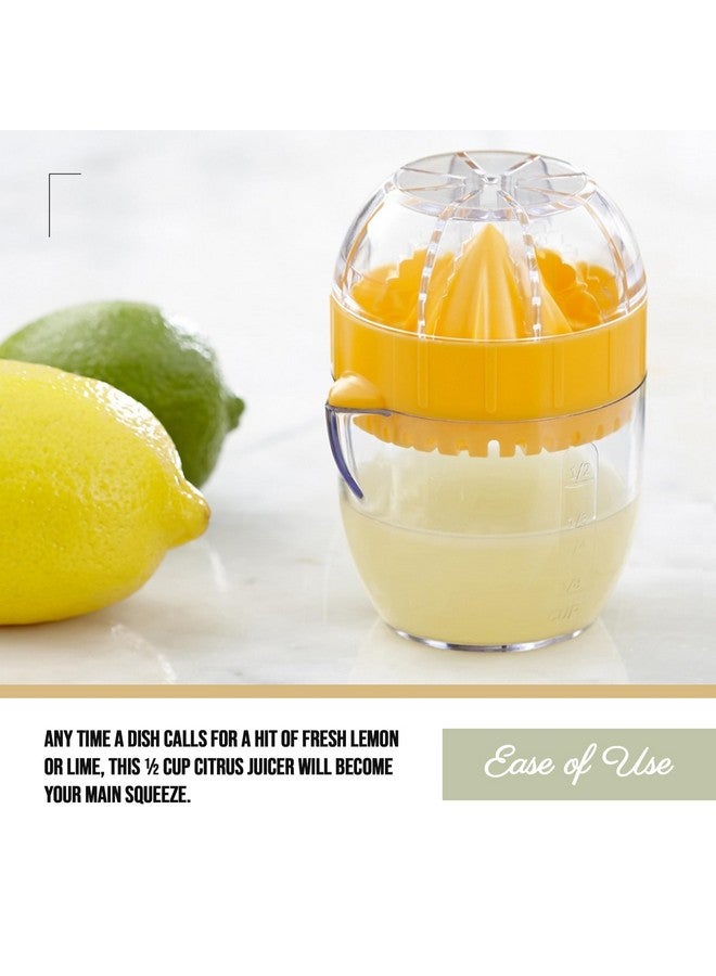 Trudeau Lemon Squeezer with Integrated Strainer - Compact Citrus Juicer with 1/2 Cup Capacity, Calibrated Container & Pouring Spout - BPA-Free & Dishwasher Safe - Original Trudeau Design - Image 2