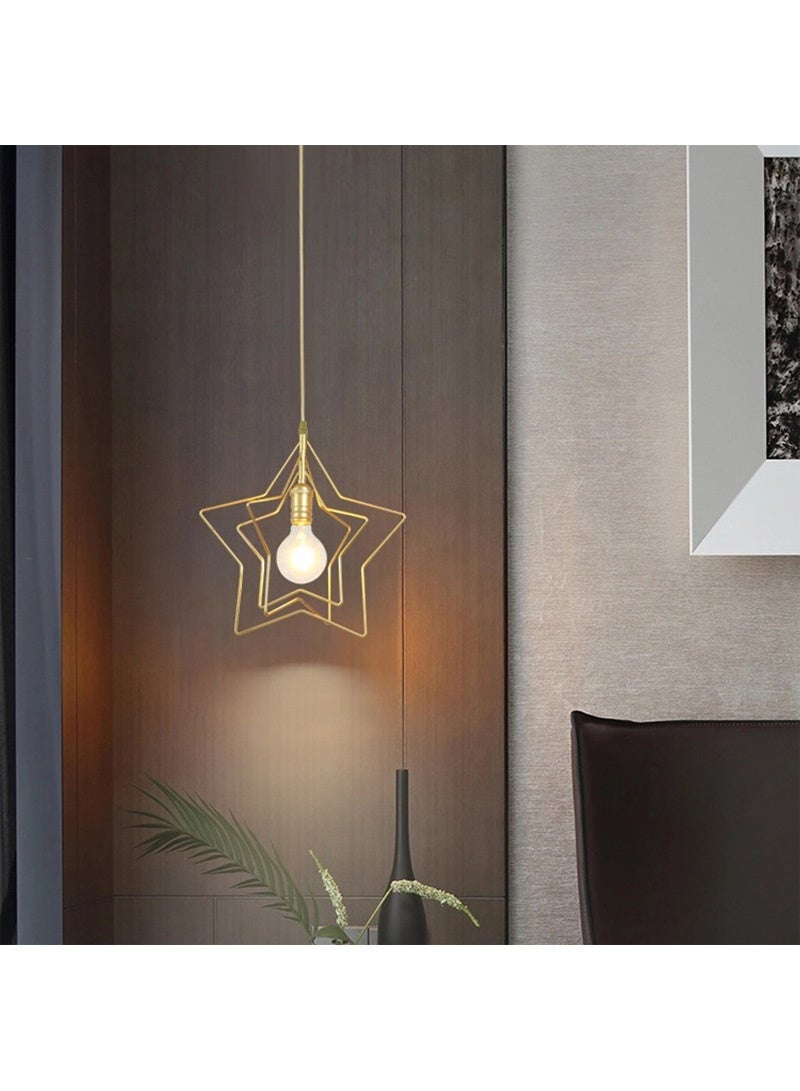 Sharpdo Creative And Simple Metal Craft Star Chandelier Decorated With Lights And Atmosphere Lights (Bulb Not Included) - Image 3