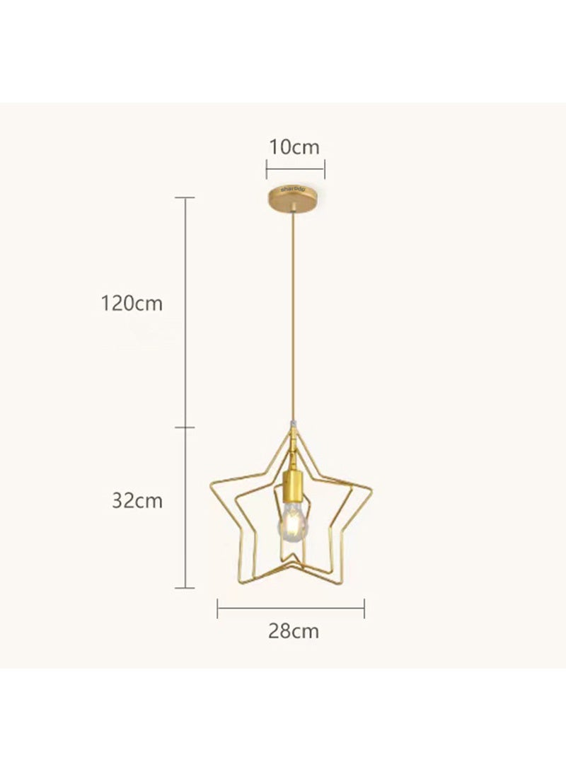 Sharpdo Creative And Simple Metal Craft Star Chandelier Decorated With Lights And Atmosphere Lights (Bulb Not Included) - Image 5