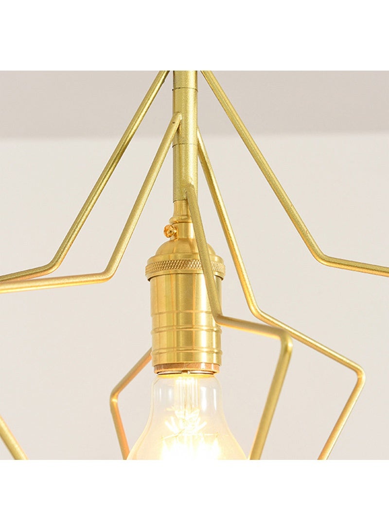 Sharpdo Creative And Simple Metal Craft Star Chandelier Decorated With Lights And Atmosphere Lights (Bulb Not Included) - Image 4