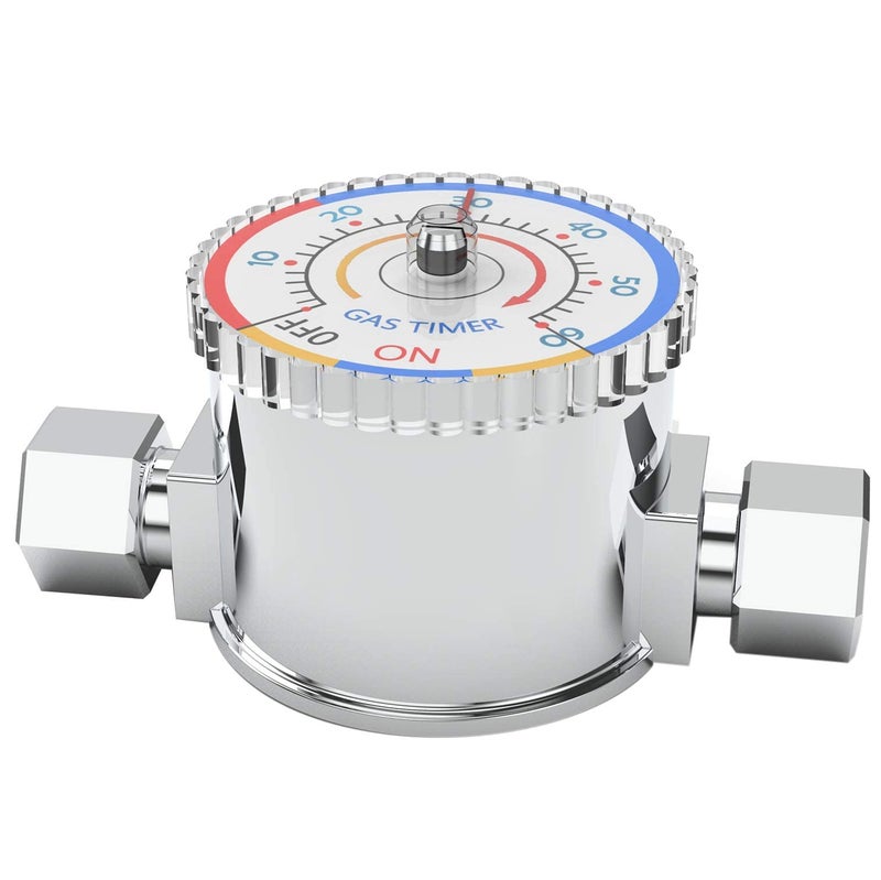 VFLAG Gas Safety Timer Automatic Shut Off Valve Non-Electric for BBQ Grill & Kitchen Fireplace Natural Gas Propane Stop Device 1/2'' NPT Indoor Outdoor - Image 1