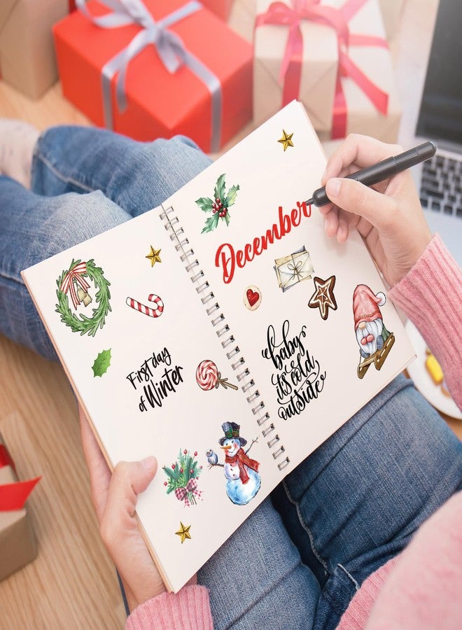 Perkoop 30 Sheets 1500+ Pieces Monthly Planner Stickers Vintage Seasonal Decals Pack Holiday Calendar Stickers Planner Accessories Daily Journal Decals for Journaling Scrapbook Budget, 15 Styles - Image 2