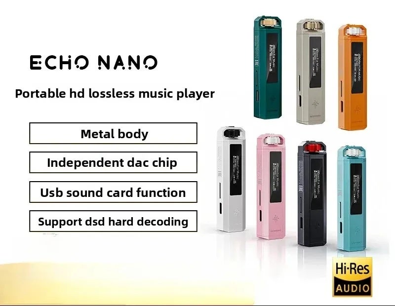 FiiO SnowSky Echo Nano Portable Hi-Res Lossless HiFi DAP Music Player Mini MP3 Player High Resolution Audio for Audiophiles, black - Image 3