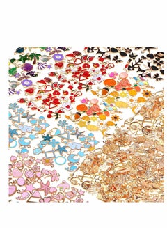 300Pcs Charms for Jewelry Making Enamel Bracelet Charms,  Mixed Bulk Metal Earring Charms, Necklace Bracelet Charms for DIY Jewelry Making and Crafting