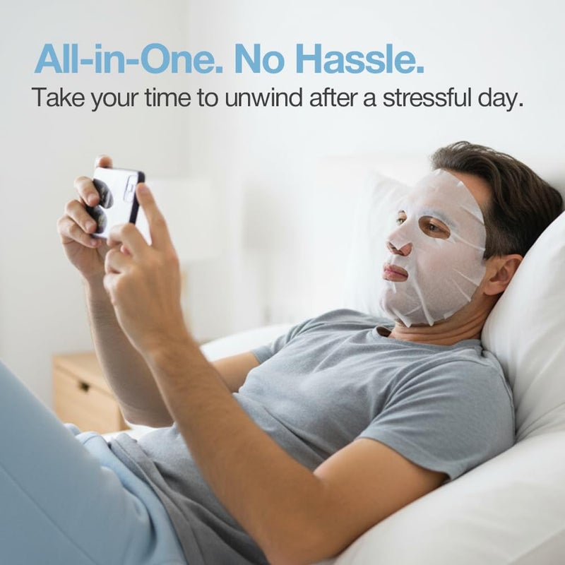 Naisture 15 Min Groom Me Kit Skincare Gift Set for Men â€“ All-in-One Bundle with Hair, Face, & Eye Masks, Complete Grooming Self-Care Kit (5 pcs) - Image 4