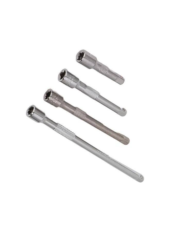 Thoraya 4pc 1/4in Drive Socket Extension Bar Set Long Shaft 50mm 75mm 100mm 150mm Ratchet Improved  - Image 5