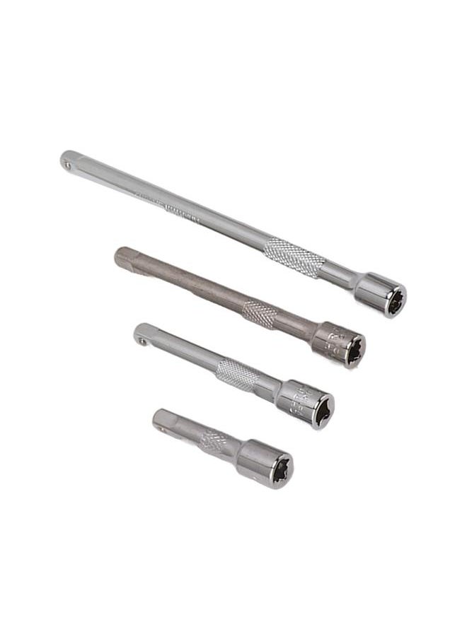 Thoraya 4pc 1/4in Drive Socket Extension Bar Set Long Shaft 50mm 75mm 100mm 150mm Ratchet Improved  - Image 3