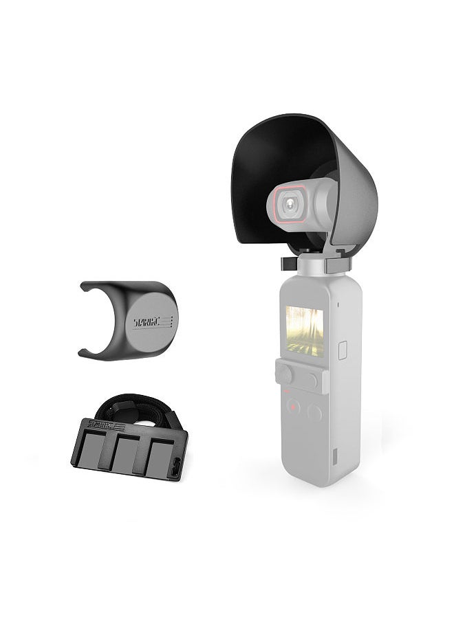 STARTRC Multifunctional Camera Accessories Kit Lens Protective Cover + Lens Sun Hood + Adapter Holder Replacement for DJI Pocket 2  - Image 1