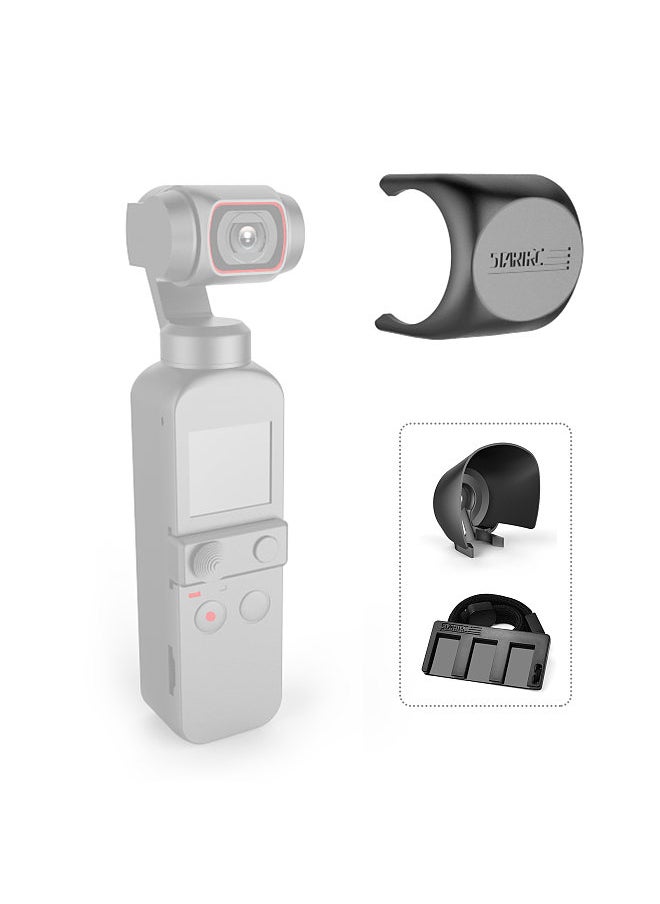 STARTRC Multifunctional Camera Accessories Kit Lens Protective Cover + Lens Sun Hood + Adapter Holder Replacement for DJI Pocket 2  - Image 5