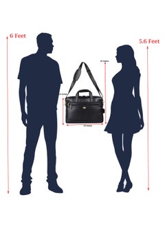 LAVERI LEATHER LAVERI Laptop Bag for Men - Leather Messenger Bag for Office - Fits up to 15 Inch Laptop - Shoulder Bag with Multiple Compartments - Executive Leather Bag for Work/Travel/Casual  - 2815  - Image 4