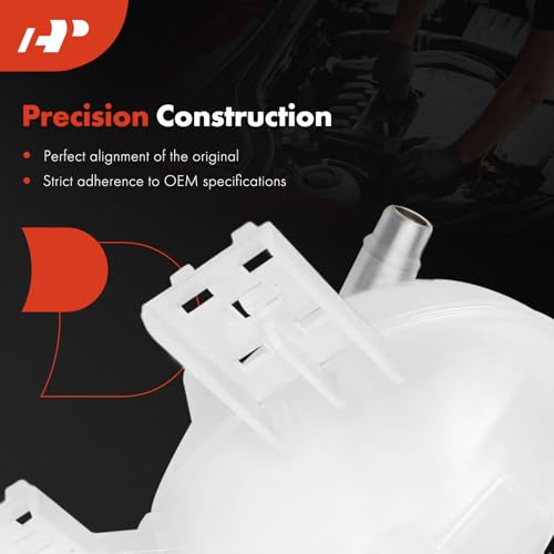 A-Premium Coolant Recovery Overflow Reservoir Tank [with Cap] Compatible with Jeep Renegade 2015-2021 1.3L 1.4L 2.4L & Fiat 500X 2016-2018 - Front Side - Image 4