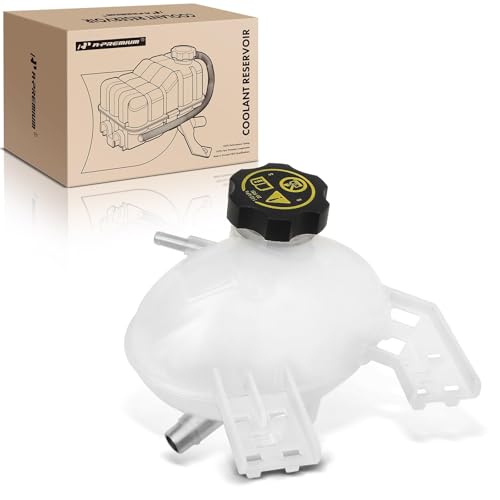 A-Premium Coolant Recovery Overflow Reservoir Tank [with Cap] Compatible with Jeep Renegade 2015-2021 1.3L 1.4L 2.4L & Fiat 500X 2016-2018 - Front Side - Image 1