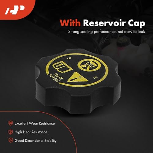 A-Premium Coolant Recovery Overflow Reservoir Tank [with Cap] Compatible with Jeep Renegade 2015-2021 1.3L 1.4L 2.4L & Fiat 500X 2016-2018 - Front Side - Image 3