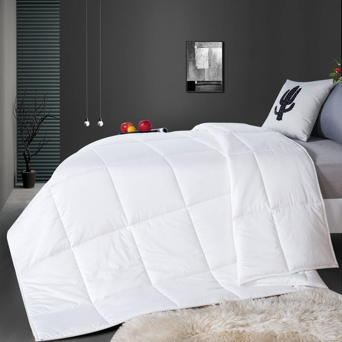 LUXURIOUS ALL SEASON WOOL COMFORTER QUEEN SIZE 100 NATURAL AUSTRALIAN WOOL FILLING HYPOALLERGENIC COMFORTER DUVET INSERT NOISELESS COTTON SHELL WHITE