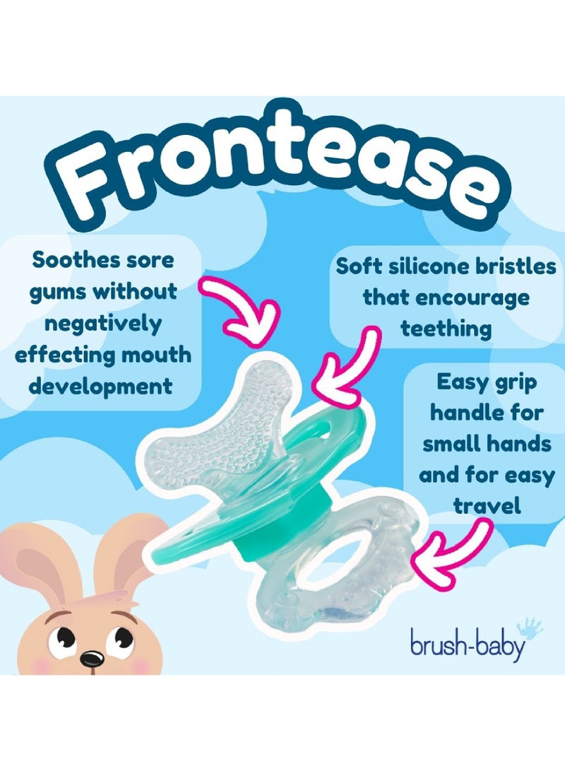 brush-baby عضاضة الأطفال المرح من بروس-بيبي | خالية من BPA | آمنة للغسل في غسالة الصحون | غطاء صحي قابل للإزالة | 0–3 أشهر - Image 5