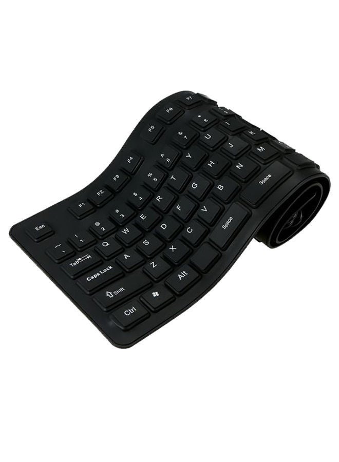 NIBEMINENT Flexible Rollup Keyboard - English Black 