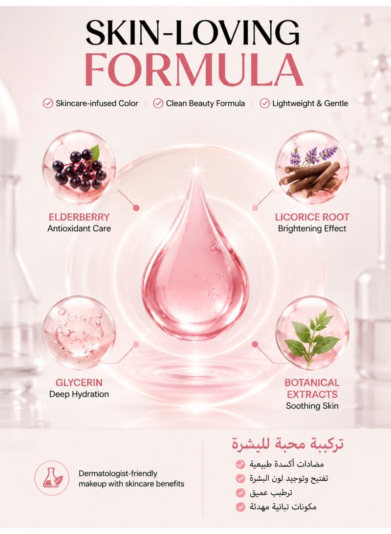 سايي بلشر سائل للخدود Saie Dew Liquid Blush for Cheeks - بلشر كريمي مرطب بتركيبة قابلة للدمج والتدرج - تينت خدود مشبع بالعناية بالبشرة يمنح إشراقة ندية لمظهر طبيعي - مكياج بلمعة صحية أساسي - لون Chilly (.40 أونصة) - Image 5