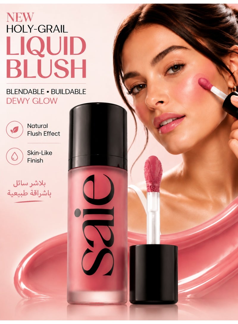 سايي بلشر سائل للخدود Saie Dew Liquid Blush for Cheeks - بلشر كريمي مرطب بتركيبة قابلة للدمج والتدرج - تينت خدود مشبع بالعناية بالبشرة يمنح إشراقة ندية لمظهر طبيعي - مكياج بلمعة صحية أساسي - لون Chilly (.40 أونصة) - Image 1