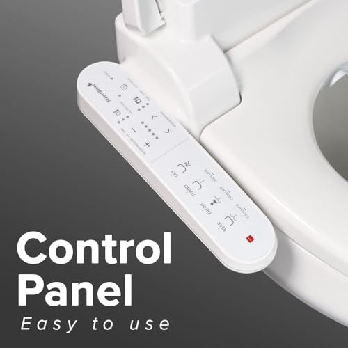 SmartBidet® SB-2000WE Electric Smart Bidet™ Toilet Seat with Heated Seat, Warm Air Dryer, Temperature Control Wash, and Control Panel, Elongated Seat - Image 5