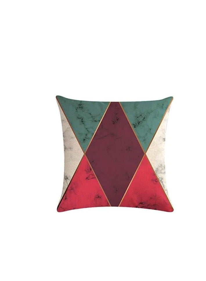 Pillow covers set, 5 pieces, made of linen in different colors, decorated with a print, size 45 cm x 45 cm  - Image 3