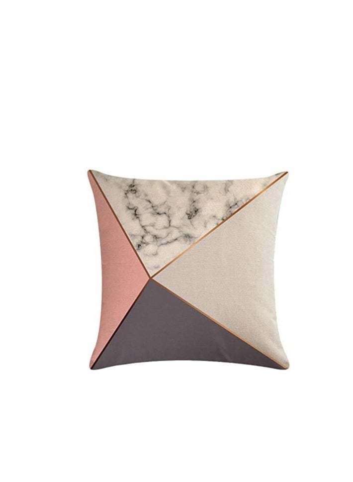 Pillow covers set, 5 pieces, made of linen in different colors, decorated with a print, size 45 cm x 45 cm  - Image 5
