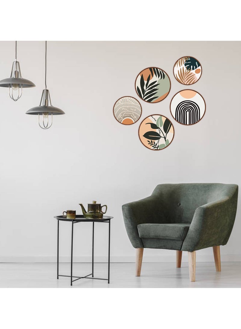 رات سو 5 قطع بوهو فن الحائط ديكور خشبي غرفة المعيشة ديكور الجدران البوهيمية الشنق ديكور مزرعة الشنق الهندسي ديكور 10 "و 8" جمالي الخشب الخشب Minimalist جدار الفن لغرفة النوم شقة - Image 4