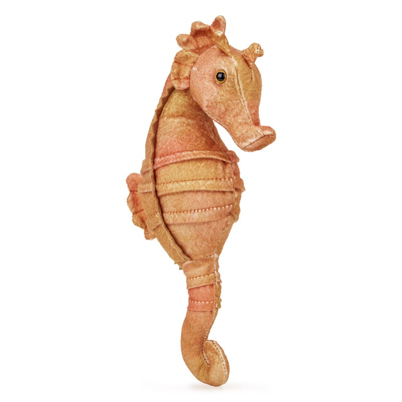 Zappi Co Plush Children's Stuffed Soft Cuddly Plush Toy-Part of Safari Animals Collection, Perfect for Kids (15cm Height)(Seahorse) - Image 1