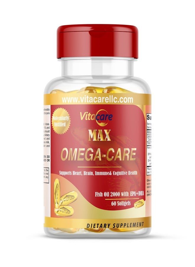 Vitacare Max Omega-3, Epa/Dha, 60 Softgels