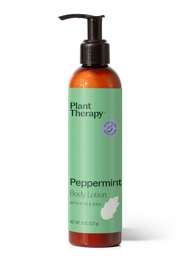 Plant Therapy - Plant Therapy Peppermint Body Lotion with Aloe and Shea, Hydrate and Nourish Skin with Botanical Ingredients, 8 oz - Image 1