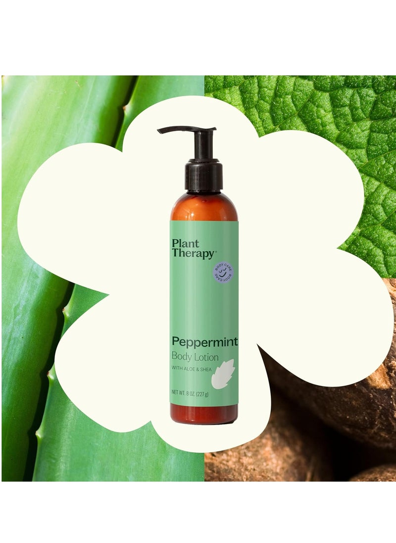 Plant Therapy - Plant Therapy Peppermint Body Lotion with Aloe and Shea, Hydrate and Nourish Skin with Botanical Ingredients, 8 oz - Image 1