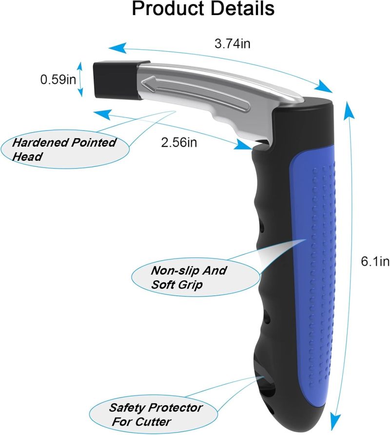 Car Assist Handle 400-Pound Capacity Forged Steel Support - 3-In-1 Emergency Tool With Seatbelt Cutter Window Breaker - Comfortable Anti-Slip Grip for Seniors Disabled Vehicle Entry - Image 2