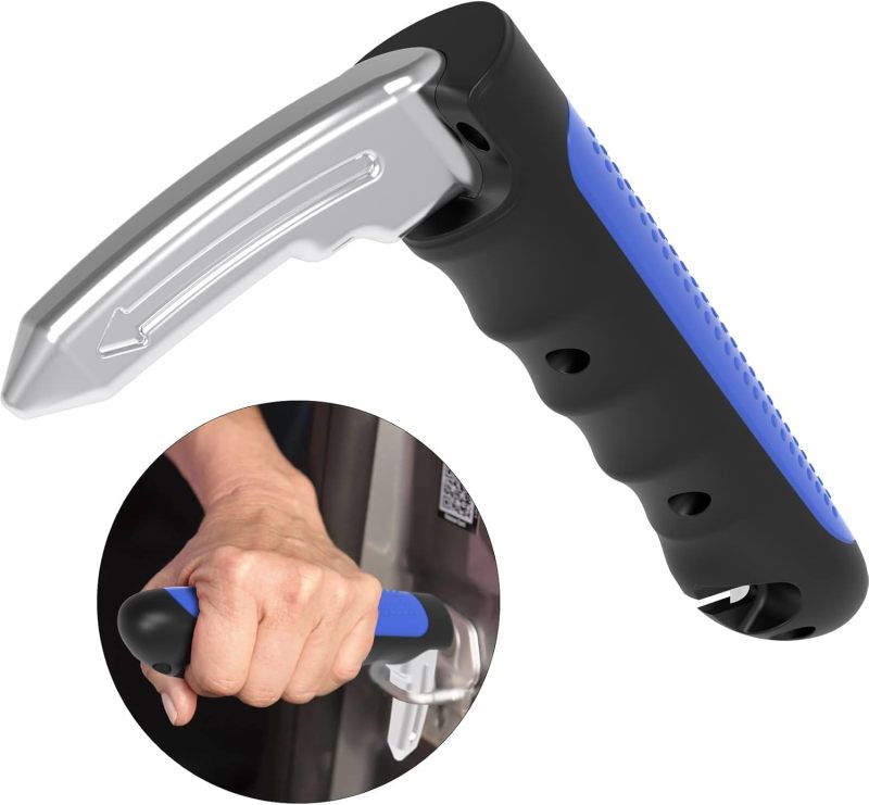 Car Assist Handle 400-Pound Capacity Forged Steel Support - 3-In-1 Emergency Tool With Seatbelt Cutter Window Breaker - Comfortable Anti-Slip Grip for Seniors Disabled Vehicle Entry - Image 1