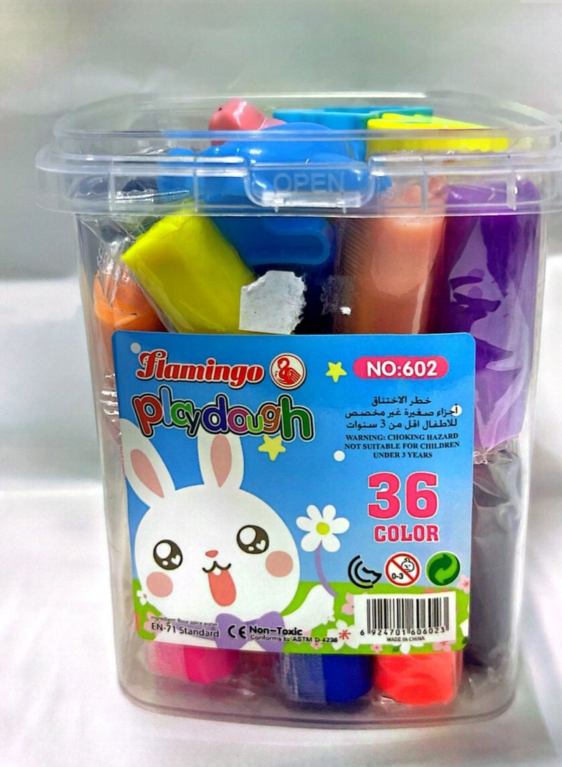 Flamingo 36-Pieces Play Dough Modeling Clay Multicolor - Image 1