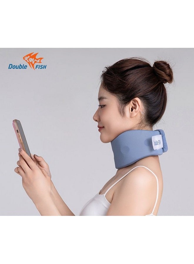 Double Fish Neck Brace, Neck Protector, Anti-bowing Cervical Vertebra Traction Corrector, Home Medical Forward Tilt Fixed Support Neck Device  - Image 1