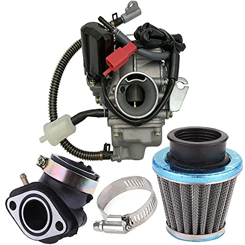 TOPEMAI كاربراتير 150cc لمحركات GY6 4 أشواط مع شريحة كهربائية للدراجات النارية والسكوتر 152QMJ 157QMI مع مجمع السحب - Image 1