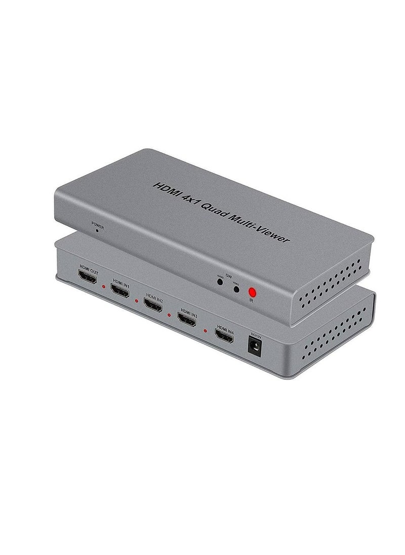 Quad 4x1 HDMI Video Projector with Microware Seamless Switch, Plus 1080p HD 3D Support, Electronic Multiplexing 4x1 PIP