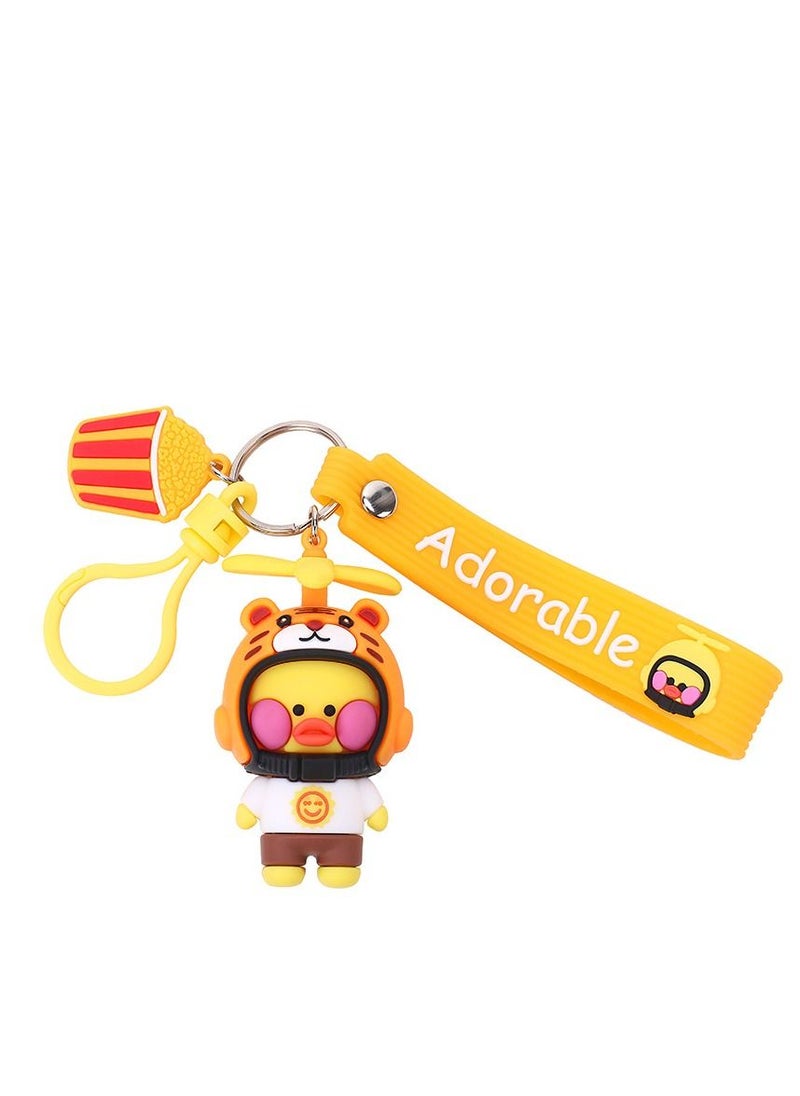 Generic 4-Piece Propeller Helmet Duck Keychain  - Image 3