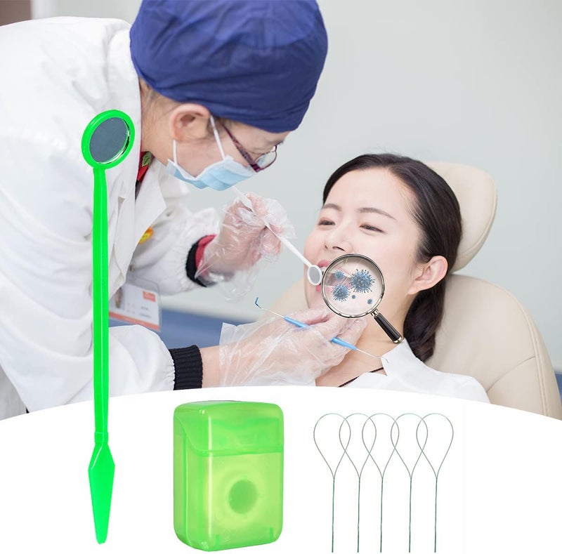 Ceonam Braces Cleaning Kit for Teeth, Portable Orthodontic Toothbrush Kit Oral Care Dental Travel Kit - Interdental Brush Dental Wax Dental Floss Toothbrush Box (Green B) - Image 3