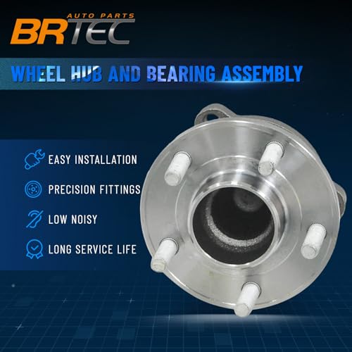 BRTEC 512466 2 Pack Rear Left/Right Wheel Hub and Bearing Assembly for Ford Focus 2012 2013 2014 2015 2016 2017 2018 Pair 5 Lugs w/ABS - Image 4