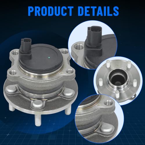 BRTEC 512466 2 Pack Rear Left/Right Wheel Hub and Bearing Assembly for Ford Focus 2012 2013 2014 2015 2016 2017 2018 Pair 5 Lugs w/ABS - Image 5