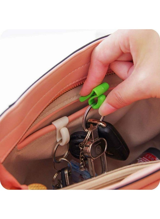 MRIYA Keys Clips Plastic Lost-Proof Bag Hook Keys Clips Keys Holder Hook Built-in Bag Inner Folder for Purse Handbags Backpacks (4pcs)(Multi) - Image 2