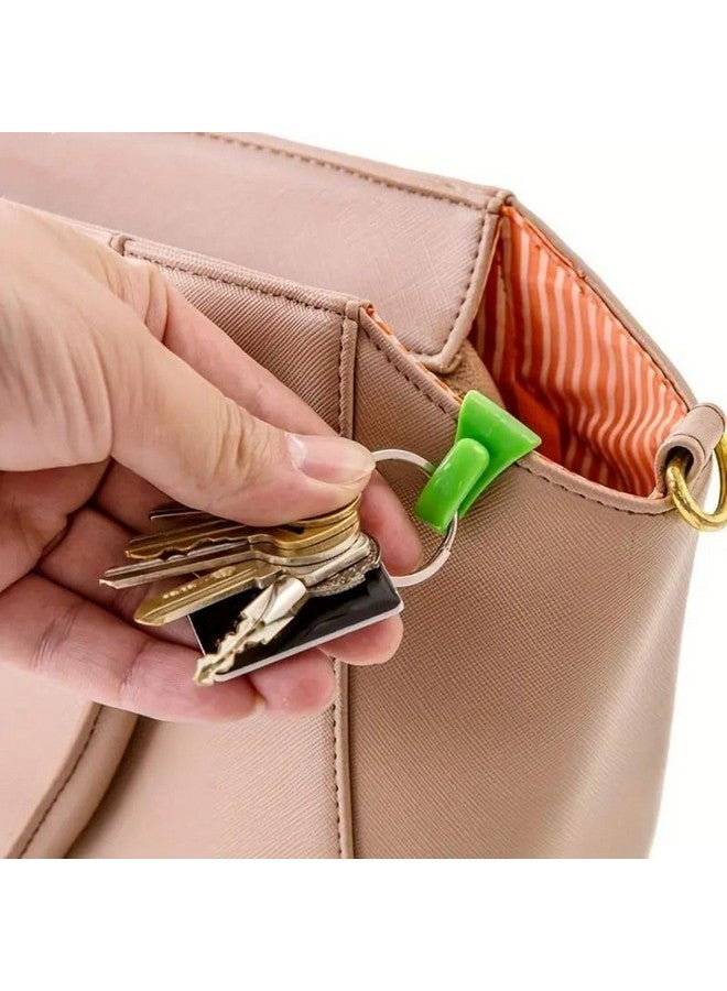 MRIYA Keys Clips Plastic Lost-Proof Bag Hook Keys Clips Keys Holder Hook Built-in Bag Inner Folder for Purse Handbags Backpacks (4pcs)(Multi) - Image 5