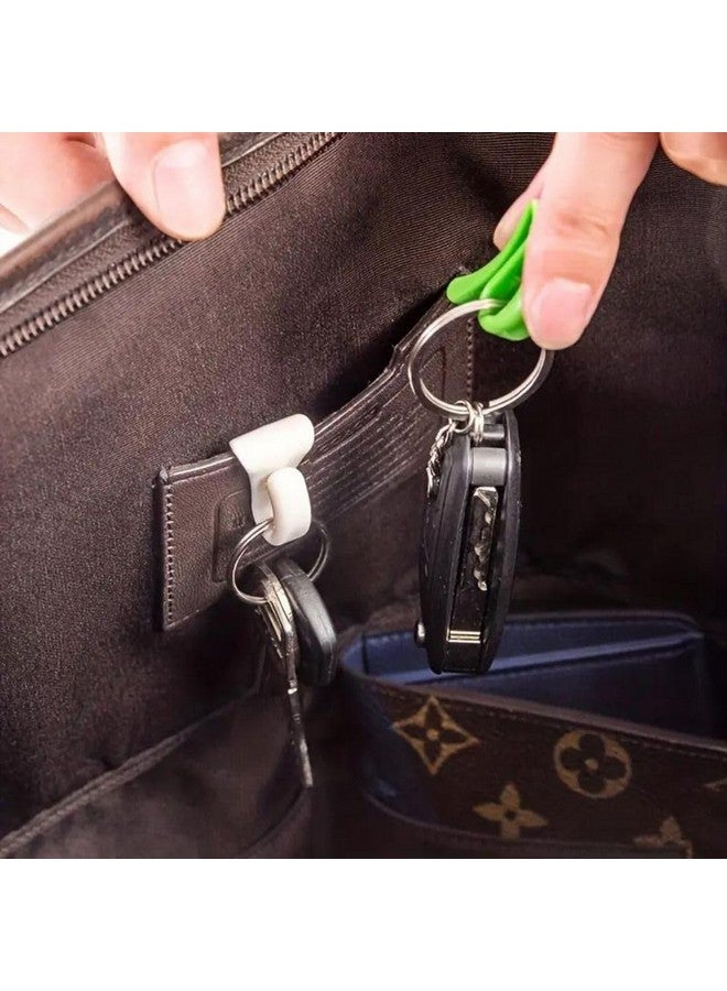 MRIYA Keys Clips Plastic Lost-Proof Bag Hook Keys Clips Keys Holder Hook Built-in Bag Inner Folder for Purse Handbags Backpacks (4pcs)(Multi) - Image 3