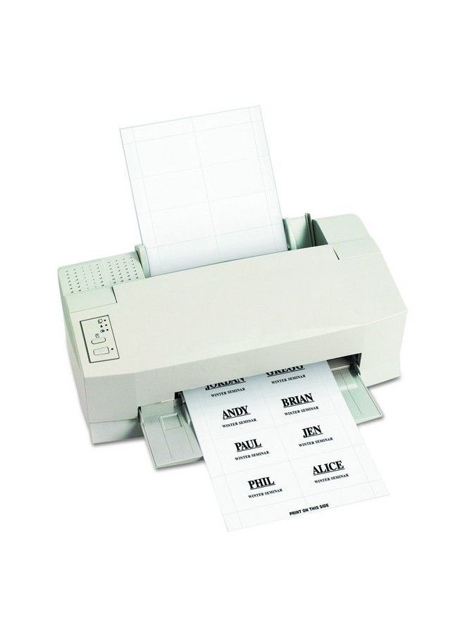 C-Line Replacement Inkjet Laser Printer White Badge Inserts 31 2" X 21 4" 8 Sheet 7 Sheets 56 Inserts Per Pack (92423)  - Image 3