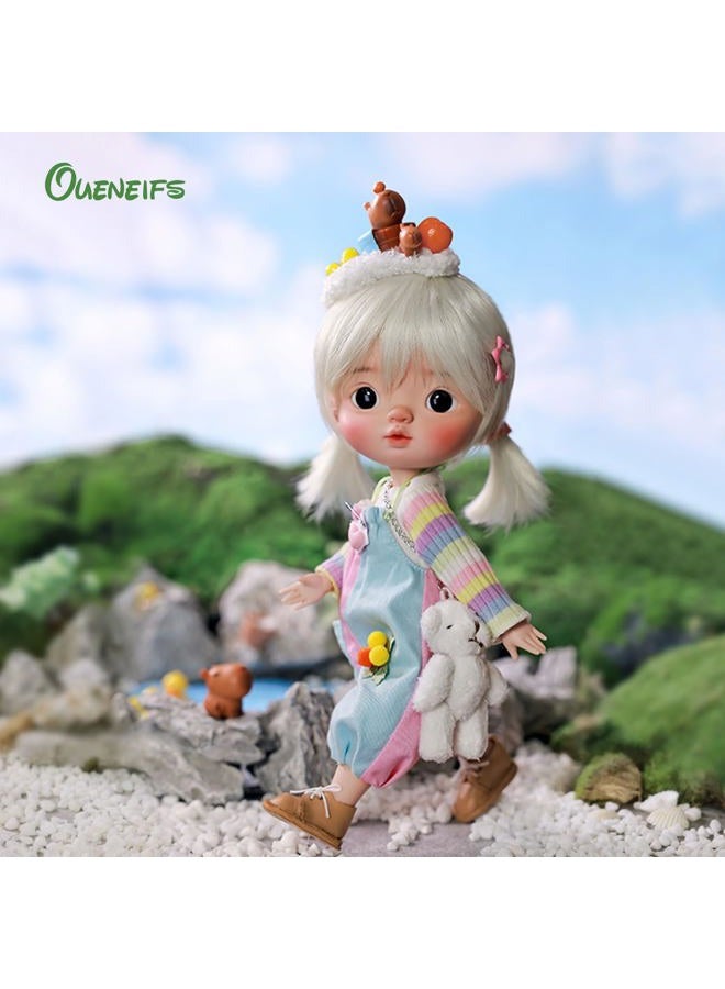 Oueneifs Xavibjd 1/6 Rainbow Bjd Doll Cute Girl Double Eyelids with Hats Resin Toy for Over 15 Years Old - Image 5