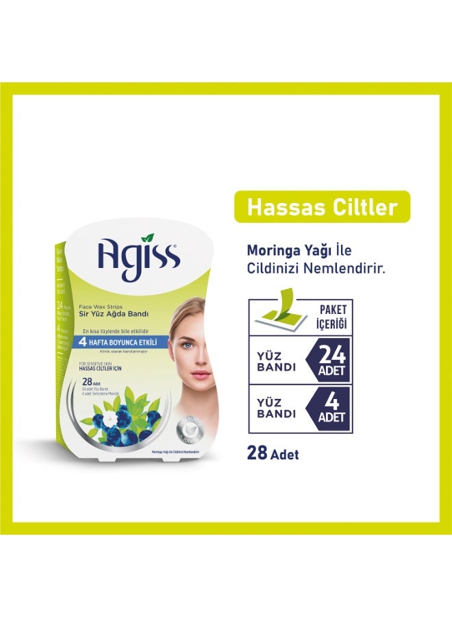 Agiss Face Wax Strips for Sensitive Skin with Moringa Oil – 6 Pack (168 Total Strips) | Ready-to-Use Cold Wax | Long-Lasting Hair Removal up to 4 Weeks | Hypoallergenic & Dermatologically Tested - Image 2