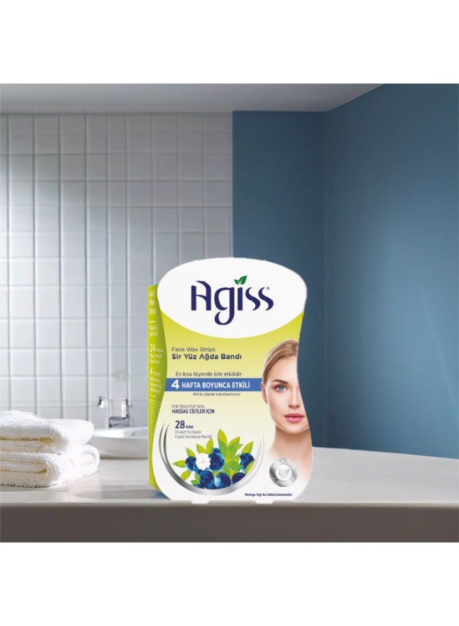 Agiss Face Wax Strips for Sensitive Skin with Moringa Oil – 6 Pack (168 Total Strips) | Ready-to-Use Cold Wax | Long-Lasting Hair Removal up to 4 Weeks | Hypoallergenic & Dermatologically Tested - Image 4