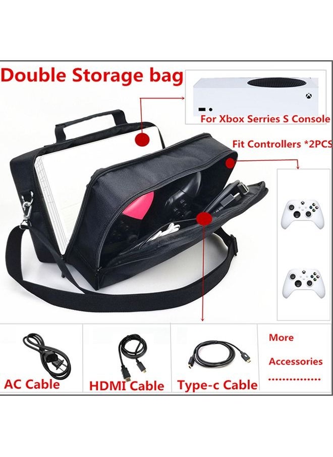 FlashHawk Xbox Series S Storage Bag, Protective Travel Case Compatible with Xbox Series S, Large Capacity, Dustproof Shockproof, Black  - Image 4