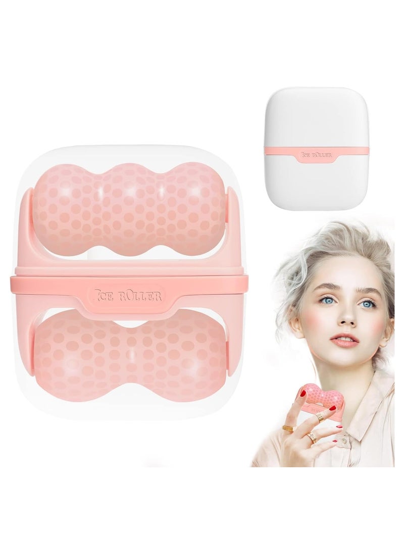 Plan A Ice Roller for Face and Body, 2 in 1 Facial Roller Skin Care Tools for Migraine Relief, Puffy Eyes, Reduce Wrinkles, Relieve Muscle Pain, Relieve Sunburn and Redness (Pink)  - Image 1